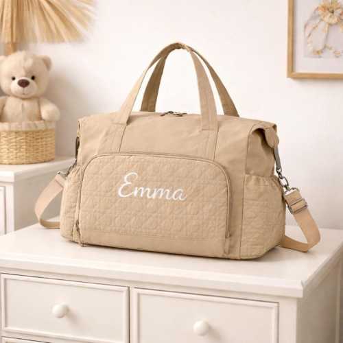Personalized Maternity Travel Bag Large Capacity | Baby Diaper Bag for Travel | Custom Multifunction Mom Bag
