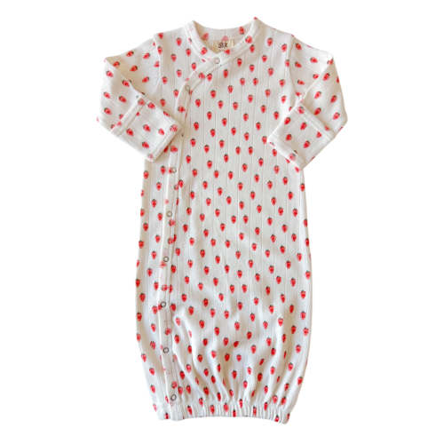 White Strawberry / Organic Pointelle Gown