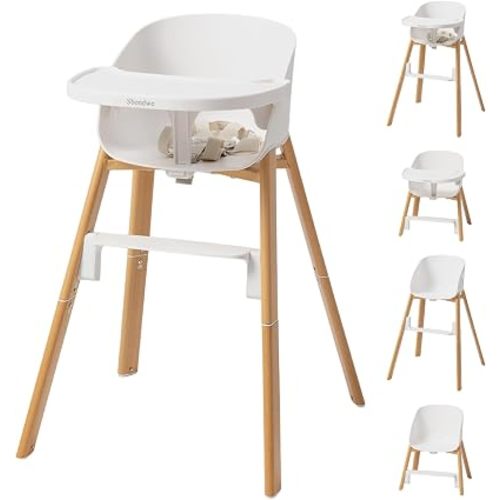 4-in-1 Baby High Chair, White