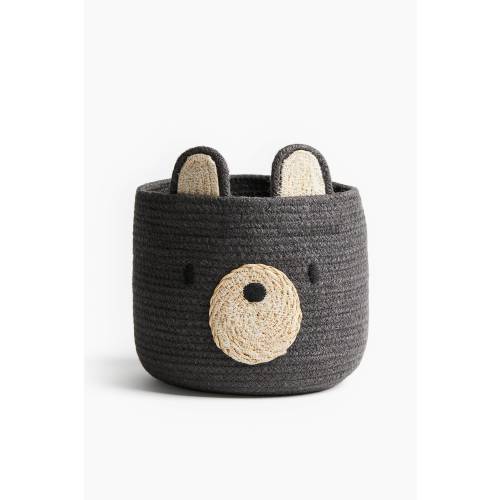 BEAR-SHAPED JUTE STORAGE BASKET