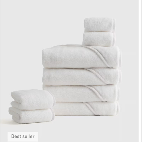 Organic Turkish Cotton Baby Bath Bundle 8-Pack in White