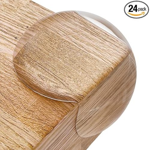 Corner Protector for Baby, Protectors Guards - Furniture Corner Guard & Edge Safety Bumpers - Baby Proof Bumper & Cushion to Cover Sharp Furniture & Table Edges - Clear and Transparent - (24 Pack)