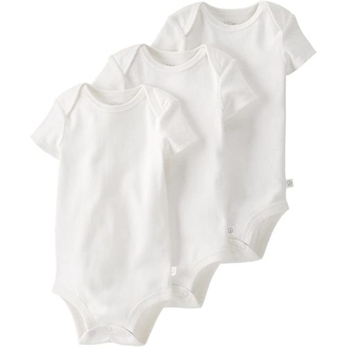Carter's Little Planet Short-Sleeve Organic Cotton Bodysuits (3 Pack) - Cream, 6 M