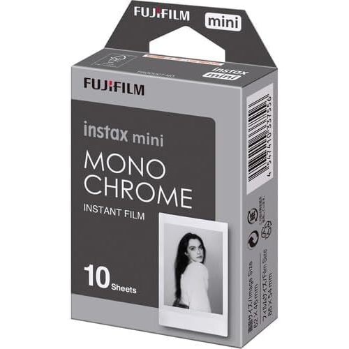 Fujifilm Instax Mini Film Variety Pack – 5 Unique Styles for Instax Cameras - (Macaron, Monochrome, Blue Marble, Soft Lavender, Pink Lemonade) (Mono Chrome, 10 Sheets Each)