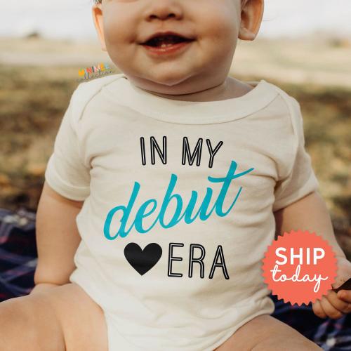 In My Debut Era Baby Onesies® Brand, New Born Baby Bodysuit, Concert Baby Clothes, Baby Shower Gift (BC-BIR2)