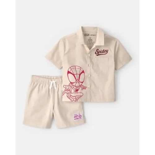 Toddler Boy 2-Piece ©Marvel Spider-Man Top & Short Set - Cream | Carter's