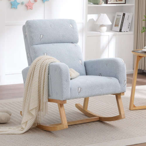 Harper Orchard Teddy Nursery Glider Chair with Cartoon Patterns | Wayfair