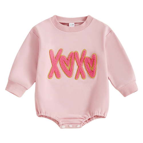 Povozer Baby Boys Girls Cotton Long-Sleeve Bodysuits Unisex Boy Girl(Pink,6-12 Months)
