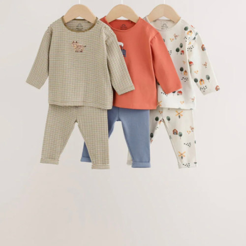 Buy Brown/Blue/Cream Hamish Farm Baby Top and Leggings Set 6 Piece (0mths-3yrs) from Next USA