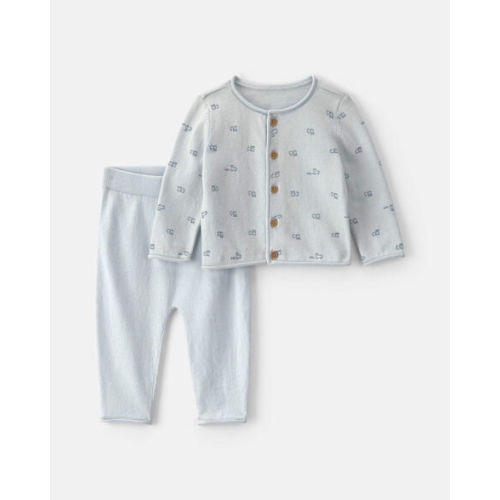 Baby Boy 2-Piece Train Long-Sleeve Top & Pant Set - Blue | Carter's