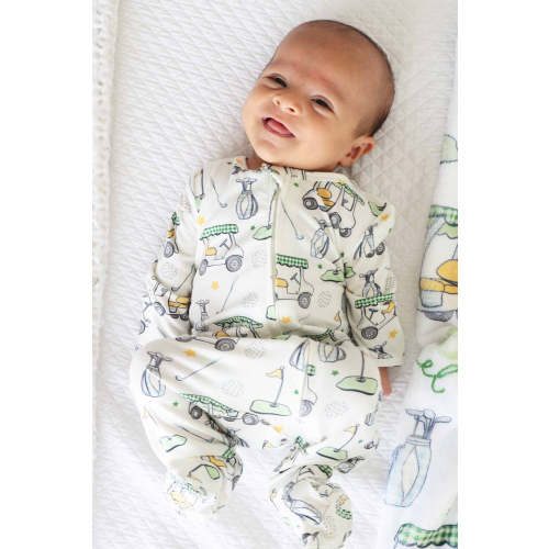 Country Club Cuties Zipper Footie | Blue