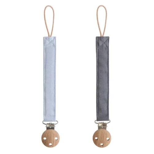Linen Pacifier Clip (2 Pack)