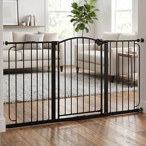 Regalo Safety 30.5"-58" Extra Wide Baby Gate, Bottom of Stairs & Doorways