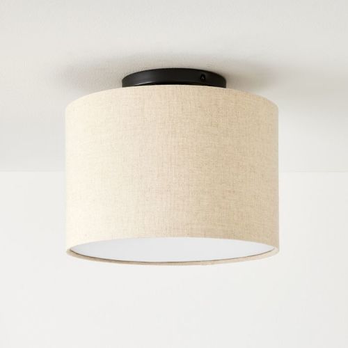 Fabric Shade Drum Flush Mount (12"–16")