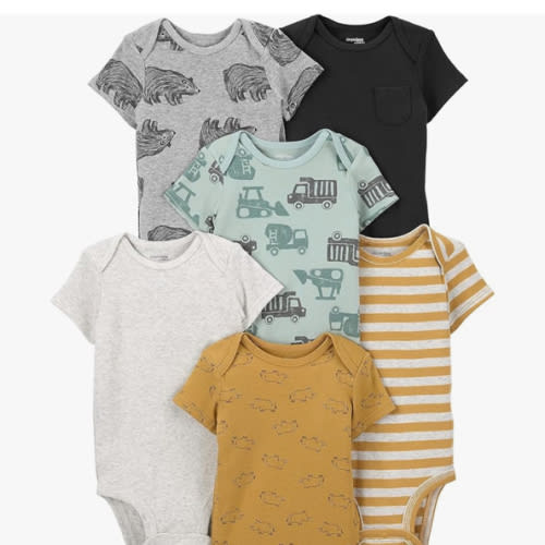Simple Joys by Carter's Baby-Boys 6-Pack Short-Sleeve Bodysuit