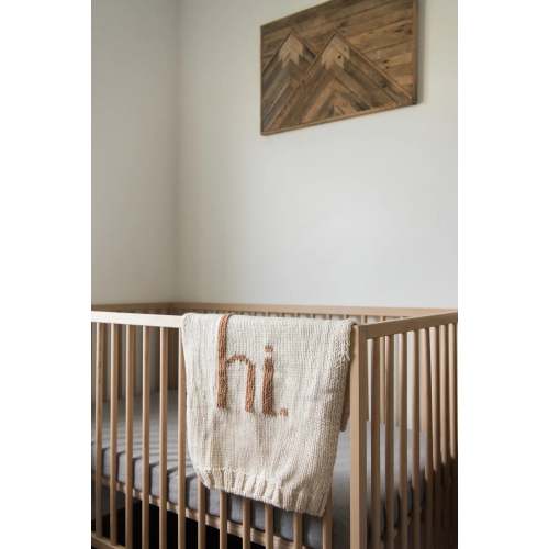 hi. Hand Knit Baby Blanket