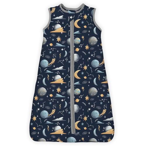 1.0 TOG Baby Sleep Sack 15-18-24 Months, Quilted Wearable Blanket Baby Sleeping Bag with 2-way Safe Zipper, Ultra Soft All Season Sleep Sack, 1 Pack(Night Sky)