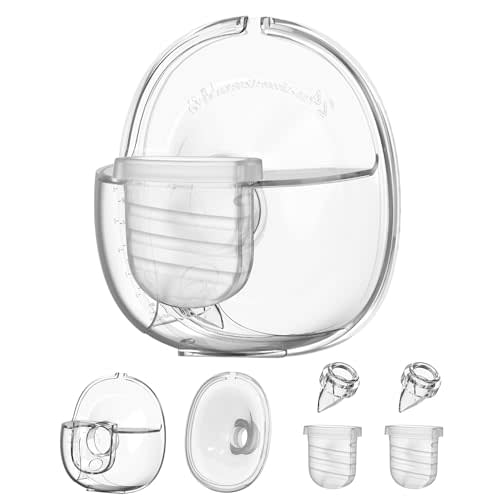 Wearable Breast Pump Replacement Parts Compatible with Lansinoh Discreet Duo Nuliie S32 Wearable Breast Pump, Include Duckbill Valve, Silicone Diaphragm, 24mm Flange, Milk Collector Cup
