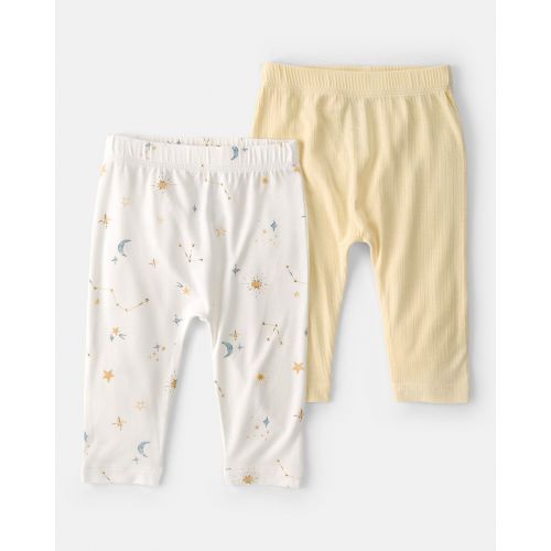 Baby 2-Pack Constellation PurelySoft Pants - Yellow/Cream