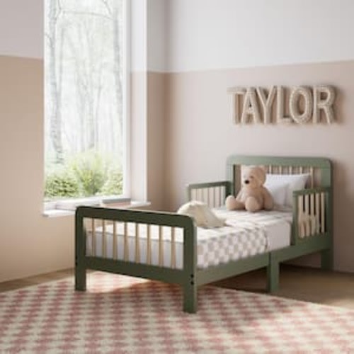 Pasadena Olive with Driftwood Toddler Bed