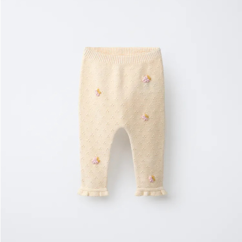 OPENWORK AND BOBBLE PANTS - Ecru | ZARA United States