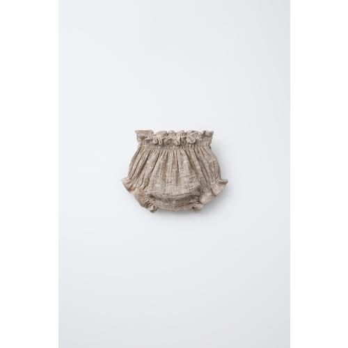 EMBROIDERED FLOWER BOTTOMS - Mink | ZARA United States