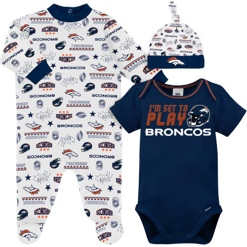 3-Piece Baby Boys Denver Broncos Bodysuit, Sleep 'N Play, and Cap Set – Gerber Childrenswear