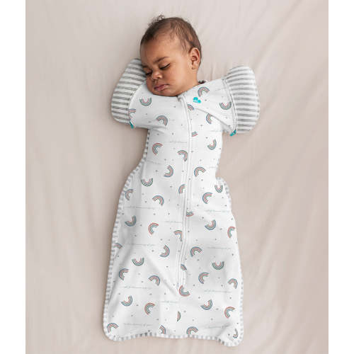 Swaddle Up™ 2-in-1 Transition Bag 1.0 TOG Cotton White Rainbow Dream