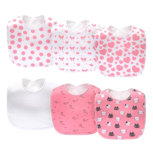 8 Pack Baby Bibs Unisex Adjustable with Snaps Ultra Soft Absorbent Drooling Teething for Boys and Girls