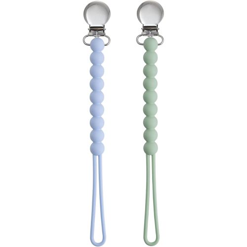 Pacifier Clip for Boys - MORIBOX Paci Clip Soothe Baby Binky Holder for Shower Birthday Gift 2 Pack