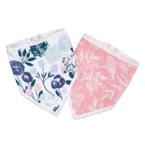 aden + anais™ essentials 2-Pack Bloom Bandana Bibs in Pink - PINK - 2 PACK