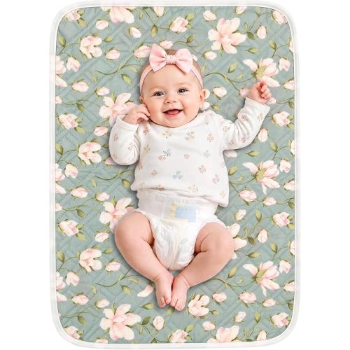 Elstey Portable Baby Changing Pad, 4 Layers Waterproof Diaper Changing Mats