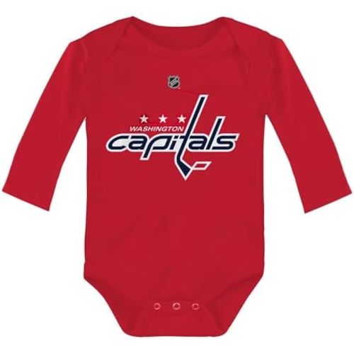 Outerstuff NHL Newborn & Infants 0-24 Months Primary Logo Long Sleeve Bodysuit Creeper Romper