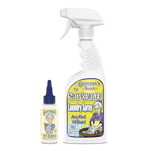 Grandma's Secret Spot Remover Laundry Spray - Chlorine, Bleach and Toxin-Free for Clothes - Fabric Stain Remover Removes Oil, Paint, Blood and Pet Stains - 16 oz & 2 oz Combo, DuoPack