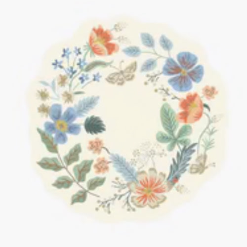 Strawberry Fields Wool-Hooked Rug - Cream