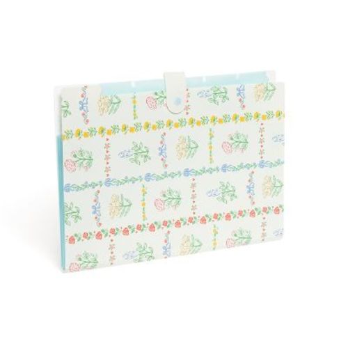 U Brands 6 Pocket Expanding File Darling Details Flowers
