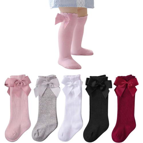 Baby Knee High Socks - Girls & Boys Newborn to Toddlers - Ruffled Tube Socks