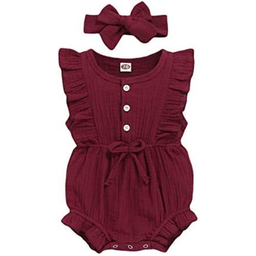 Renotemy Newborn Infant Baby Girl Clothes Rompers Summer Jumpsuits Short Sleeve Romper Infant Baby Clothes Girl