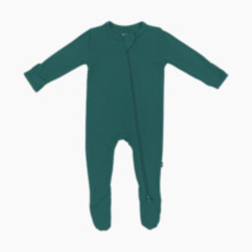 Kyte Baby Zipper Footie - Emerald, Newborn