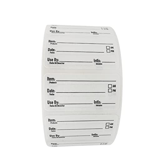 2x1 Dissolvable Food Labels, 1000 Food Container Stickers, Black | Ideal for Fridge Freezer & Pantry, Organize Prepped Meals & Leftovers Easily, Adheres Well, Dissolves Fast with Zero Residue