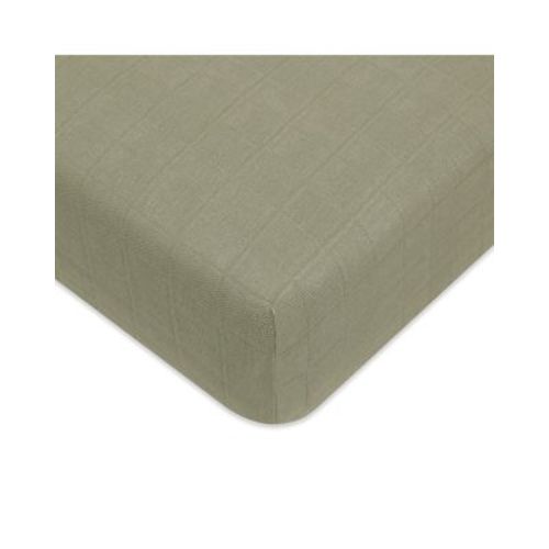 Crib Sheet in GOTS Certified Organic Muslin Cotton