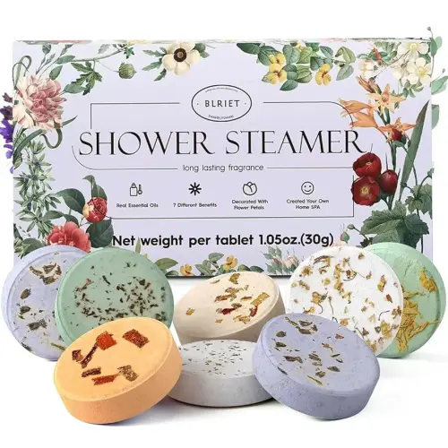 Shower Steamers Aromatherapy BLRIET 8 Pack Gifts for Women, Birthday Christmas White Elephant Gifts Stocking Stuffers for Adults Her Mom Him Home Spa Gym Natural Essential Oil Self Care Relaxation