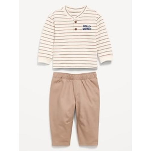 Long-Sleeve Knit Top and Barrel Leg Pant Set for Baby | Old Navy