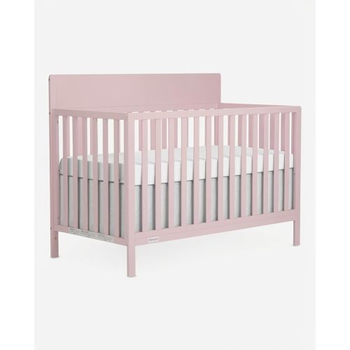 Fisher-Price Meadowbrook 4-in-1 Convertible Full Size Baby Crib, Wooden Nursery Furniture, Converts to Toddler Bed with Guardrail, Daybed & Full-Size Bed, Greenguard Gold & BSA Certified, Pink