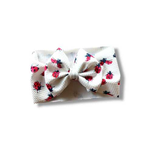 Ladybug Baby Bow Headwrap, Toddler Girl Headband