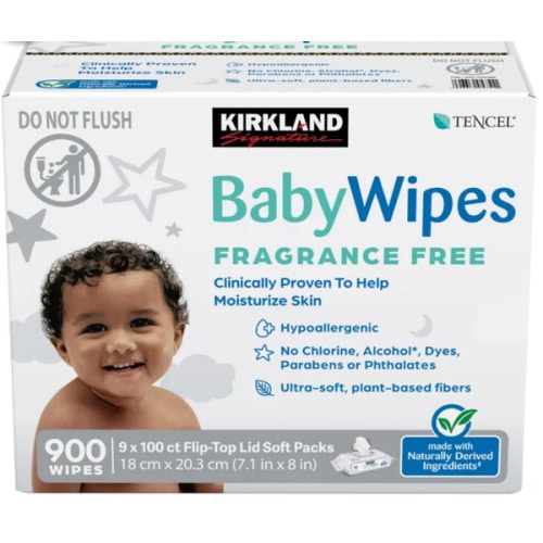Kirkland Signature Baby Wipes Fragrance Free, 900-count | Costco