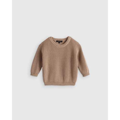 100% Organic Cotton Fisherman Tunic Sweater  in Oatmeal