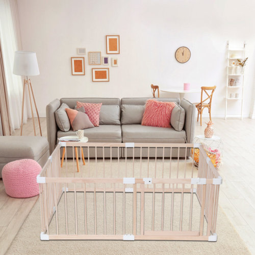 Kingway INC Baby Wooden Playpen In White & Reviews | Wayfair