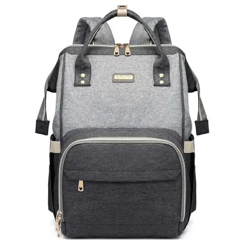 Diaper Bag Backpack for Women, Baby Bags for Girls,Diaper Bag with Changing Pad, and Insulated Pockets (Dark Grey +Light Grey)