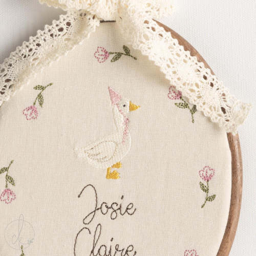 Personalized Newborn Gift | Embroidered Baby Name Hoop